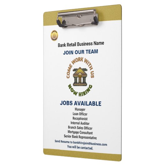 救済募集の従業員のロゴのカスタム採用 クリップボード (左)