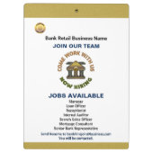 救済募集の従業員のロゴのカスタム採用 クリップボード (裏面)