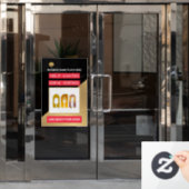 救済募集の適用ロゴのカスタム採用 ウィンドウサイン (オフィスドア)