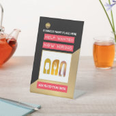 救済募集の適用ロゴのカスタム採用 台座サイン (インサイチュ)