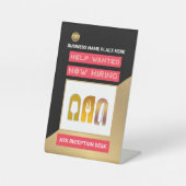 救済募集の適用ロゴのカスタム採用 台座サイン (正面)