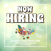 救済募集を募集ビジネスのクリスマスカスタム ウィンドウサイン (シート3)