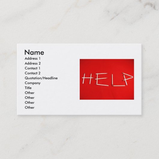 救済名刺 名刺 (正面)