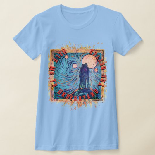 救済君のもっと神秘的なTシャツを理解して Tシャツ (レイダウン)