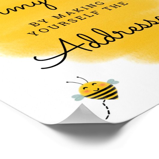 救済忙しお母さん |赤ちゃんシャワーアドレス ポスター (角)