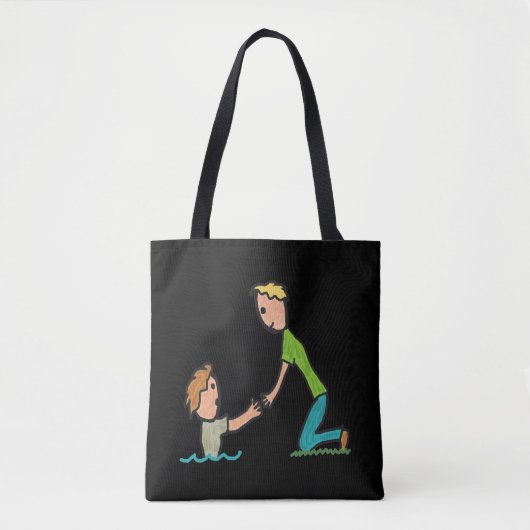 救済手 トートバッグ (正面)