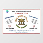 救済採用の希望の従業員のロカスタムゴ ウィンドウサイン (シート)