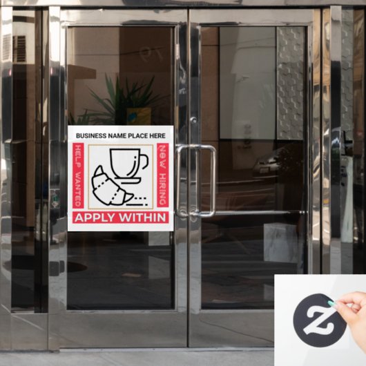 救済採用の申し込みカスタム ウィンドウサイン (オフィスドア)