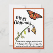 救済救(昆虫)オオカバマダラ、モナーク ノートカード (正面)