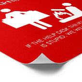 救済机の警告ポスター ポスター (角)