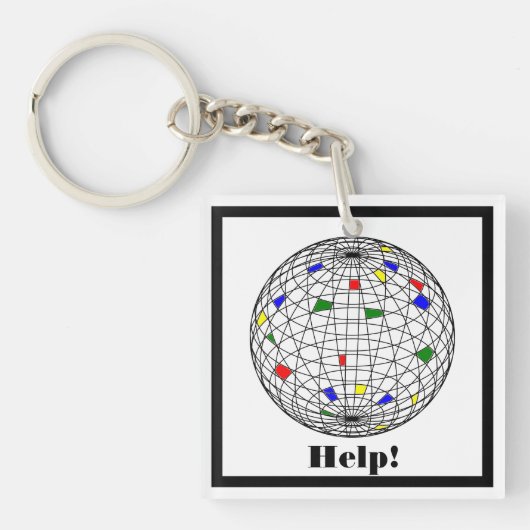 救済温暖化パーソナライズされた キーホルダー (正面)