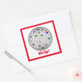 救済温暖化，パーソナライズされた スクエアシール (封筒)