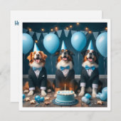 救済祝君の犬の誕生日 招待状 (正面/裏面)