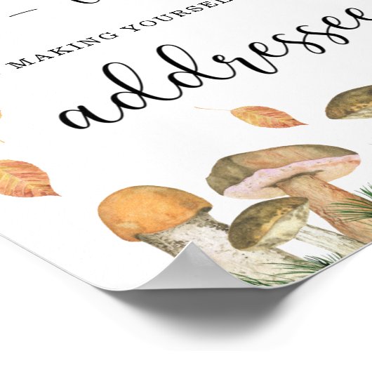 救済秋忙しお母さんの封筒 ポスター (角)