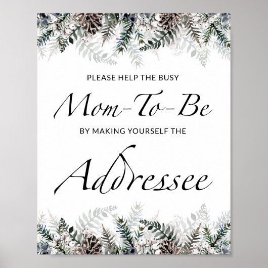 救済秋忙しMom-to-Be Address an Envelope P ポスター (正面)