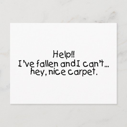 救済落ちたと私は上がることができないHey Nice Carpet ポストカード (正面)