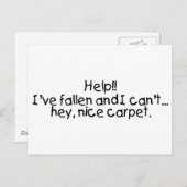 救済落ちたと私は上がることができないHey Nice Carpet ポストカード (正面/裏面)