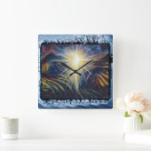 救済 スクエア壁時計 (ホーム)