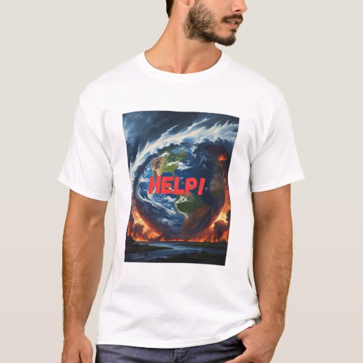 救済! – 危機のTシャツの地球 Tシャツ (正面)