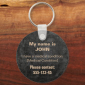 救済Me Get Homeカスタム - Medical & Safety IDラベル キーホルダー (裏面)