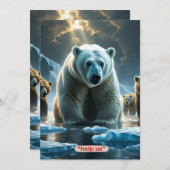 救済Us – 薄い氷の上にホッキョクグマ シーズンカード (正面/裏面)