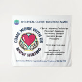 救済Wanted Business Hirituing Personalize Sign タペストリー (正面(横))