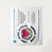 救済Wanted Business Hirituing Personalize Sign タペストリー (正面)