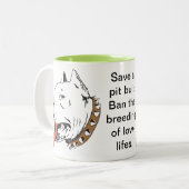 救牛の飼育を禁止 ツートーンマグカップ (正面左)