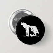 救狼 缶バッジ (正面&裏面)