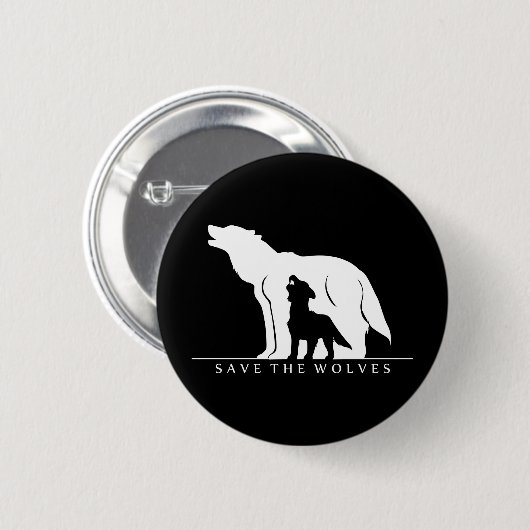 救狼 缶バッジ (正面&裏面)