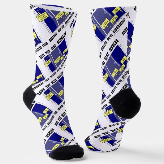 救絶滅寸前の青クジラ ソックス (傾斜あり)