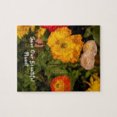 救美しい地球保護フローラの花 ジグソーパズル (横)