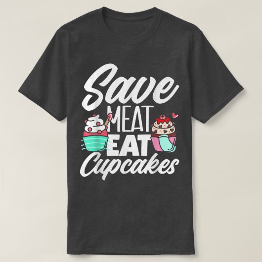 救肉食べカップケーキベーキング恋人2566 Tシャツ (デザイン正面)