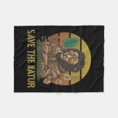 救自然救自然ラオン環境 フリースブランケット (正面(横))