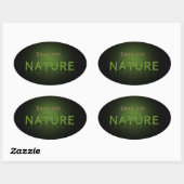 救自然環境認識度 楕円形シール (シート)