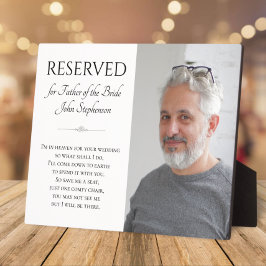 救花嫁の父・座席写真結婚記念 フォトプラーク