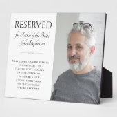 救花嫁の父・座席写真結婚記念 フォトプラーク (側面)