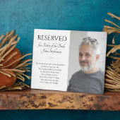 救花嫁の父・座席写真結婚記念 フォトプラーク (側面)