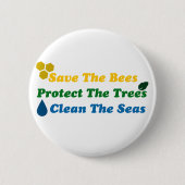 救蜂は保護海を清める 缶バッジ (正面)