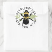 救蜂は…救世界!シール ラウンドシール (バッグ)