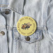 救蜂 |ヴィンテージミツバチとハニカム 缶バッジ (インサイチュ)