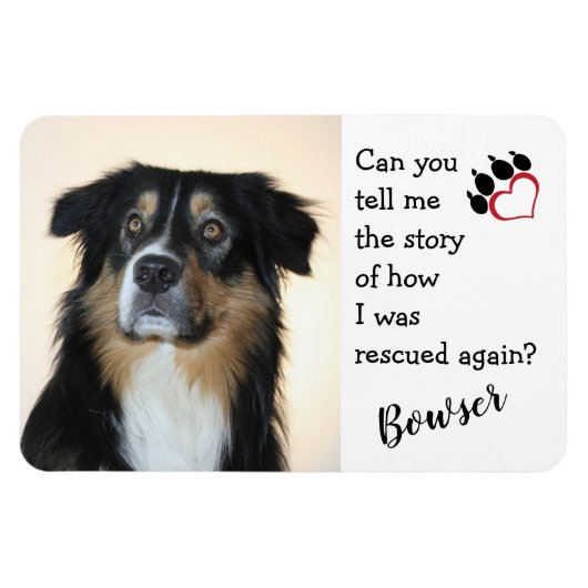 救難犬に敬意を表する マグネット (横)