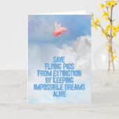 救飛んでいる豚 カード (黄色い花)