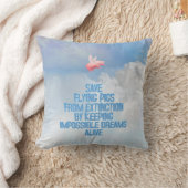 救飛んでいる豚 クッション (ブランケット)