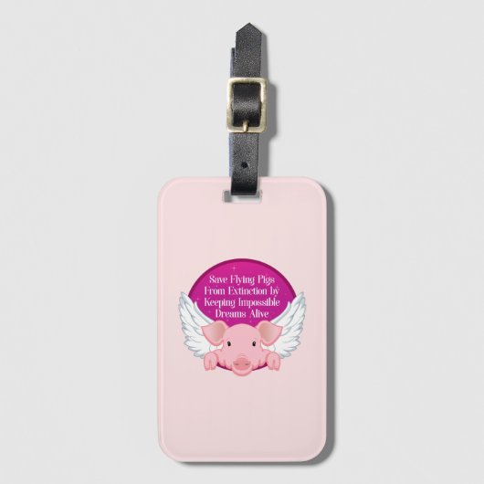 救飛んでいる豚 ラゲッジタグ (正面縦)