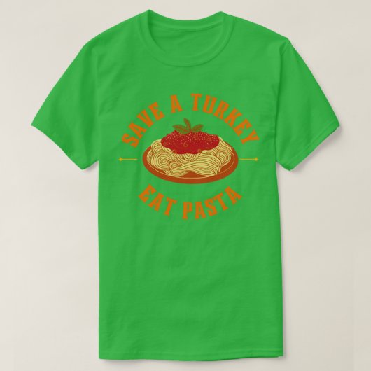 救食べのパスタ Tシャツ (デザイン正面)