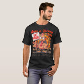 救食べトルコのピザオおもしろいム秋の感謝祭 Tシャツ (正面フル)