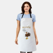 救食べルのラザグおもしろいナ感謝祭トルコ エプロン (着用した状態)