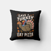 救食べ七面鳥のピザッおもしろいザ感謝祭の衣装 クッション (正面)