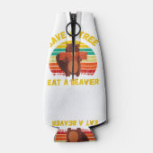 救食べ木のビーバおもしろいービーバープン成虫 ボトルクーラー (裏面)